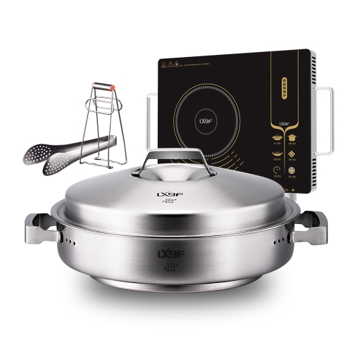 

LXBF LX-YX30TZ 2 in 1 Steamer + Electro-ceramic Furnace Stainless Steel Multifunctional Cooking Pot Set