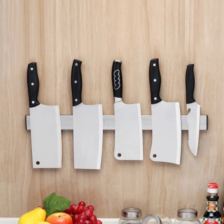 

Kitchen Free Punching Wall-mounted 304 Stainless Steel Magnetic Knife Holder, Size:51x4x1.5cm