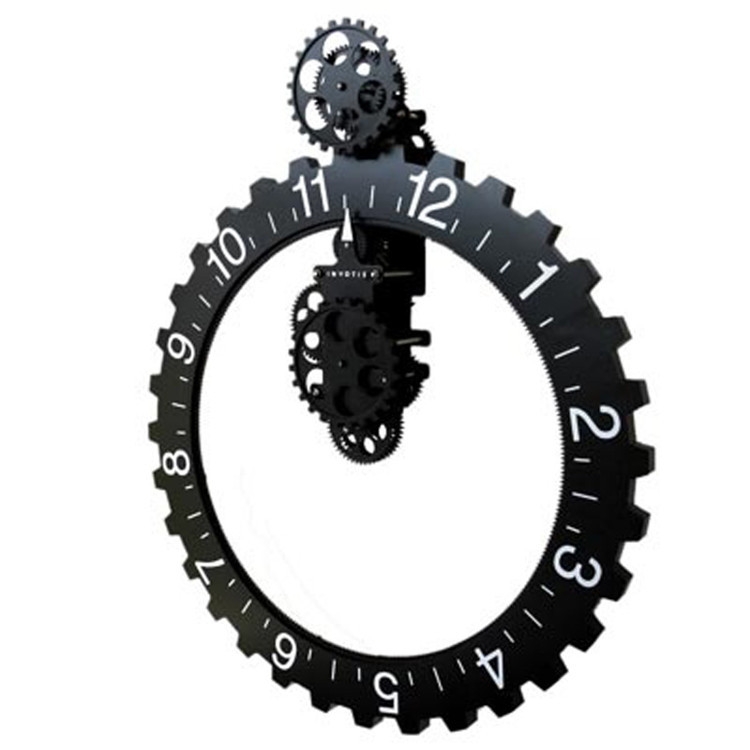 

Creative Home Office Bedroom Gear Wall Clock Decoration (Black)