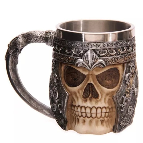 

Armor Skull Shape Resin Double Layer Stainless Steel Mug Water Cup