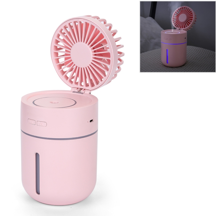 

T9 Portable Adjustable USB Charging Desktop Humidifying Fan with 3 Speed Control (Pink)