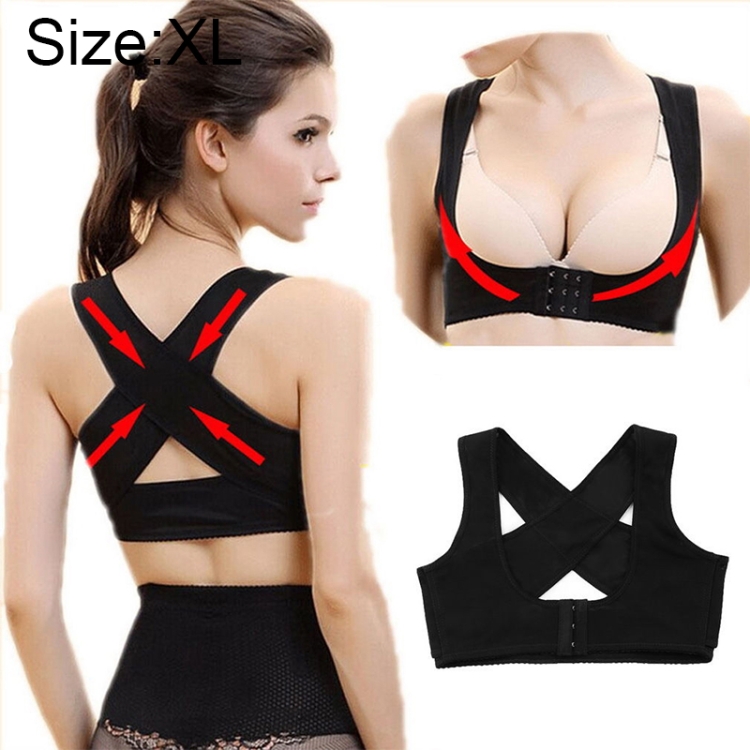

Women Ultrathin Kyphosis Correction Shoulder Support Tight-fitting Orthopedic Belt, Size:XL (Black)