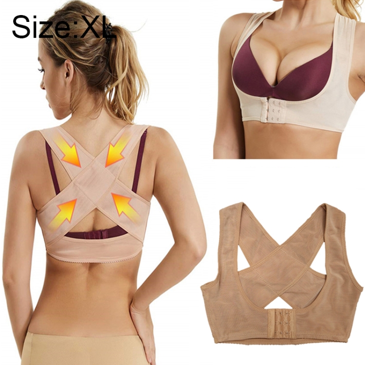 

Women Ultrathin Kyphosis Correction Shoulder Support Tight-fitting Orthopedic Belt, Size:XL (Flesh Color)