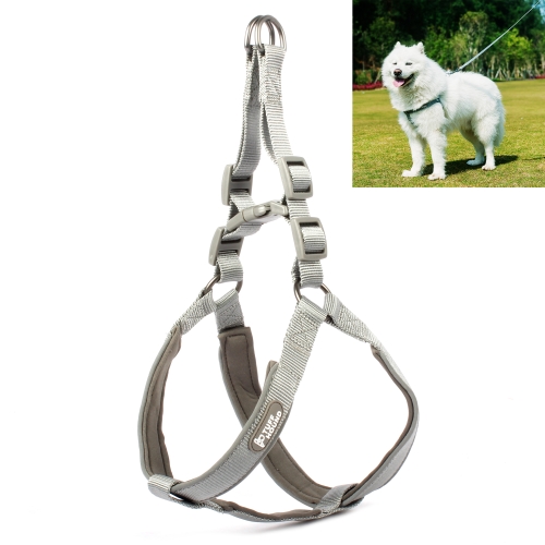 

Tuffhound 1606 Adjustable Dog Harness Lead Leash Collar Belt,Size:M, 2x(46-56)+(57-64)cm(Grey)