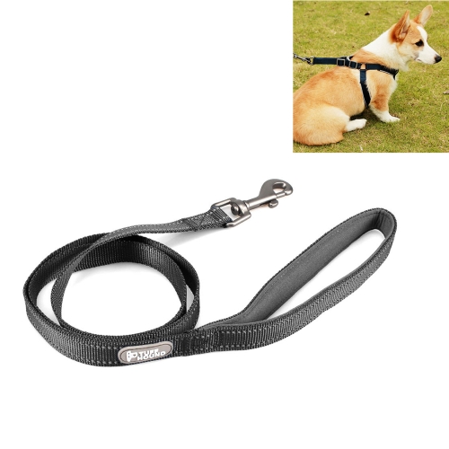 

Tuffhound 1608 Adjustable Dog Harness Lead Leash,Size:M, 2x120cm(Black)