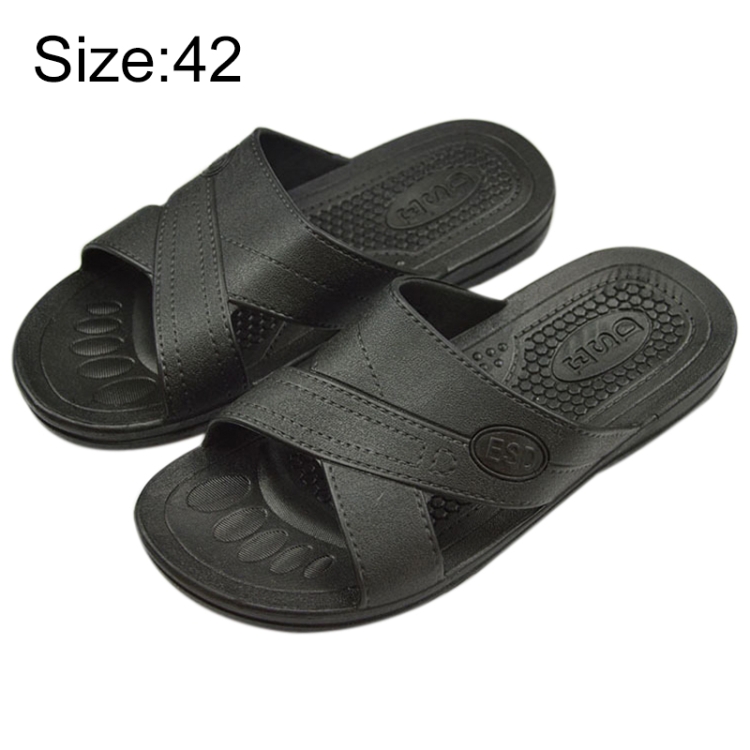 

Anti-static Non-slip X-shaped Slippers, Size: 42 (Black)
