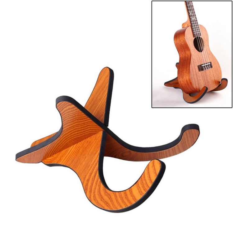 

Ukulele Shelf Violin Wooden Zither Folding Vertical Bracket