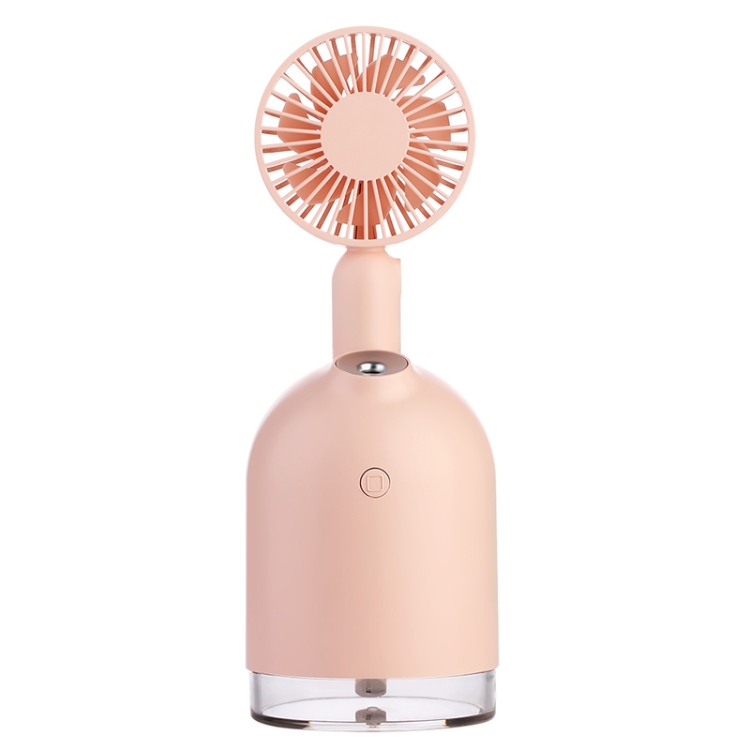 

Multi-function Adjustable USB Charging Spray Humidifier Handheld Desktop Electric Fan, Support 3 Speed Control (Pink)