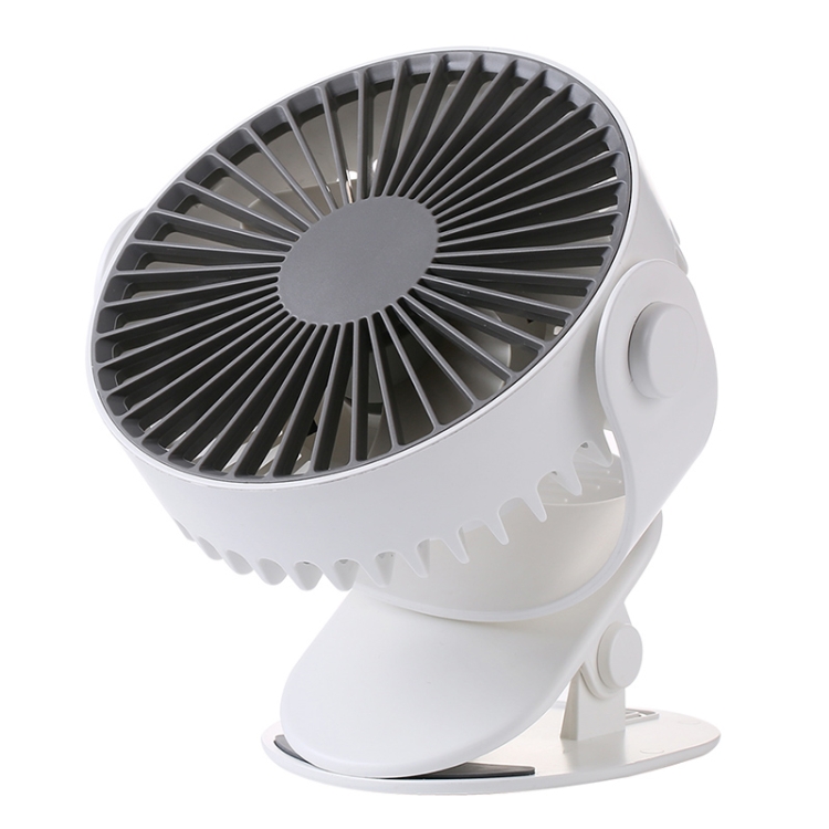 

Multi-function Adjustable USB Charging Desktop Clip Electric Fan, Support 3 Speed Control (White)