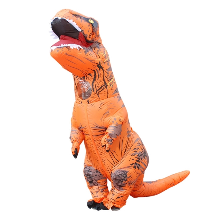 

Inflatable Dinosaur Adult Costume Halloween Inflated Dragon Costumes Party Carnival Costume for Women Men(Orange)