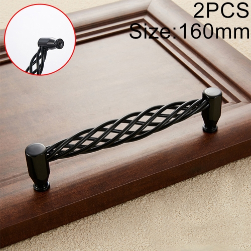 

2 PCS 6101-160 Classic Birdcage Shape Iron Cabinet Wardrobe Drawer Door Handle, Hole Spacing: 160mm (Matte Black)