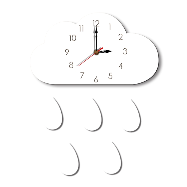 

Clouds Pattern Creative Living Room Decorative Wall Clock (White)