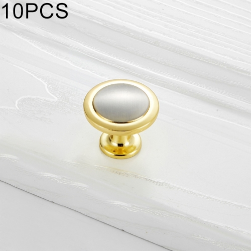 

10 PCS 4003 Gold Single Hole Solid Zinc Alloy Round Handle for Cabinet Wardrobe Drawer Door