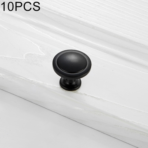 

10 PCS 4003 Black Single Hole Solid Zinc Alloy Round Handle for Cabinet Wardrobe Drawer Door