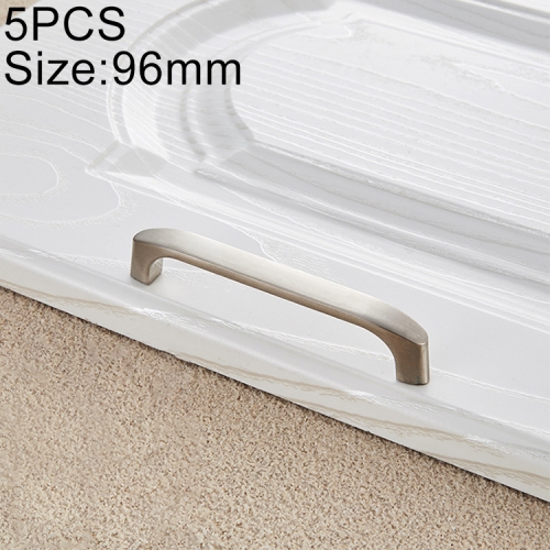 

5 PCS 4045-96 Zinc Alloy Stainless Steel Nickel Wire Drawing Cabinet Wardrobe Drawer Door Handle, Hole Spacing: 96mm