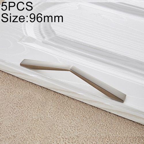 

5 PCS 4068-96 Zinc Alloy Stainless Steel Nickel Wire Drawing Cabinet Wardrobe Drawer Door Handle, Hole Spacing: 96mm