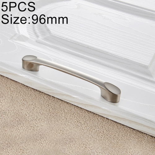 

5 PCS 6225-96 Zinc Alloy Stainless Steel Nickel Wire Drawing Cabinet Wardrobe Drawer Door Handle, Hole Spacing: 96mm