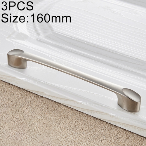 

5 PCS 6225-160 Zinc Alloy Stainless Steel Nickel Wire Drawing Cabinet Wardrobe Drawer Door Handle, Hole Spacing: 160mm