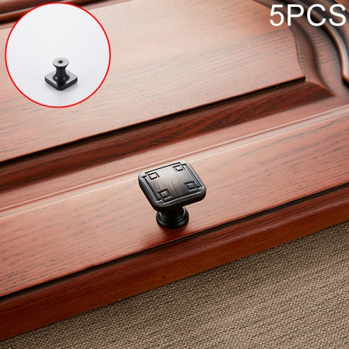 

5 PCS 6200 Black Red Single Hole Solid Zinc Alloy Cabinet Wardrobe Drawer Door Square Handle