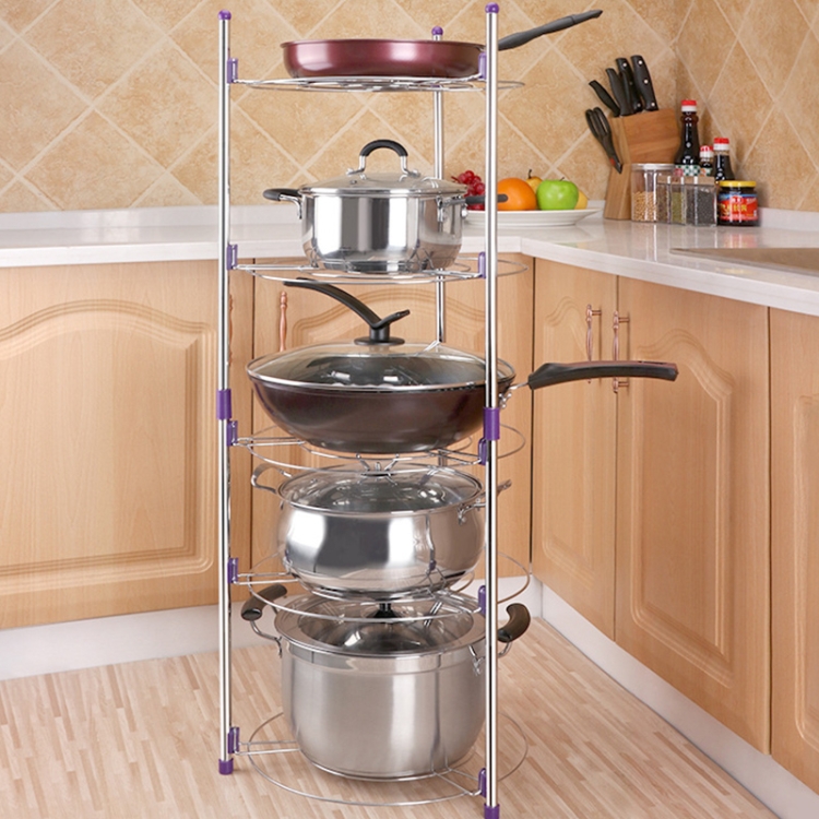 

Multi-function Kitchen Pot Rack Five-layer Wok Soup Pot Stainless Steel Pot Rack