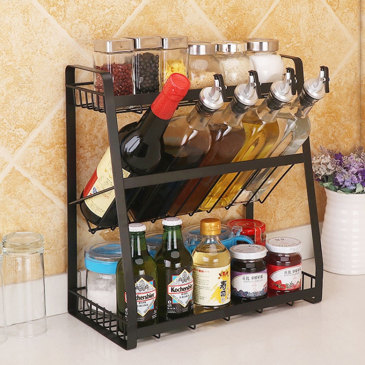

Creative Kitchen Three-layer Storage Shelf Spice Rack