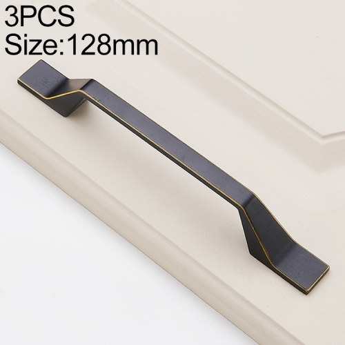 

3 PCS 6615_128 American Style Black Brass Drawer Cabinet Handle