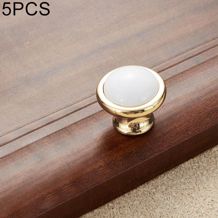 

5 PCS 5089 Gold Imitated Zinc Alloy Ceramic Handle for Cabinet Wardrobe Drawer Door