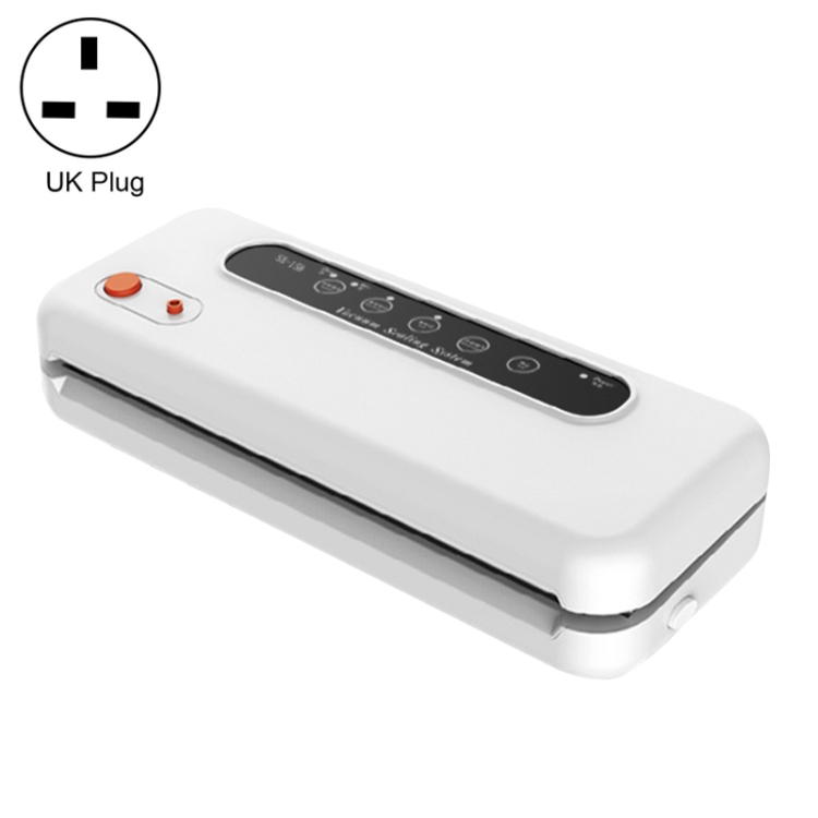 

Household Commercial Food Vacuum Plastic Packaging Machine Sealer Closer Machine, UK Plug(White)