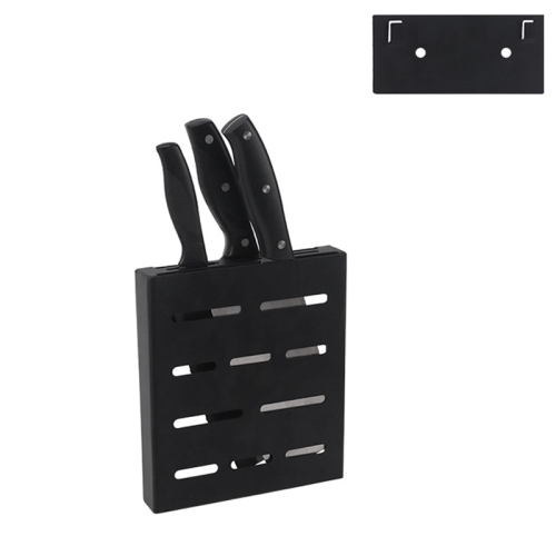 

Stainless Steel Wall-mounted Kitchen Rack Hanging Kinfe Holder (Black)