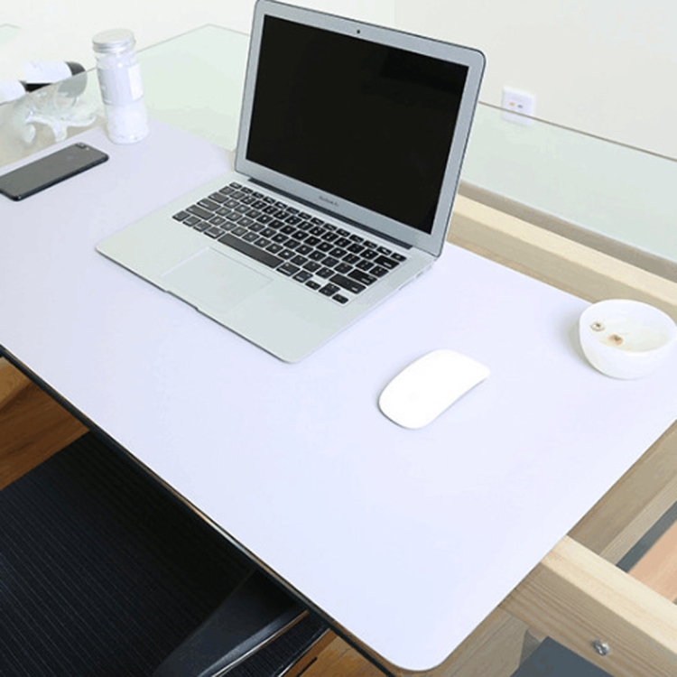 

Multifunction Business Double Sided PVC Leather Mouse Pad Keyboard Pad Table Mat Computer Desk Mat, Size: 120 x 60cm(Silver Grey)