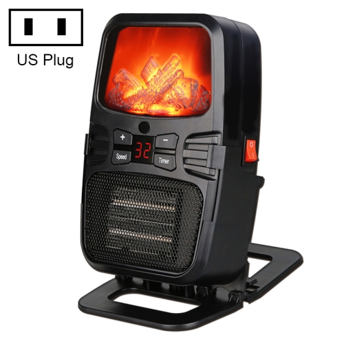 

Flame Heater Mini Household Wall-mounted Desktop Radiator Warmer Electric Heater, US Plug