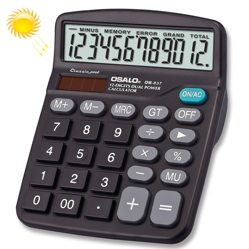 Sunsky Osalo Os 837 12 Digits Desktop Calculator Solar Energy