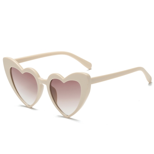 

Heart Shape UV400 Polarized Sunglasses for Women(Beige)