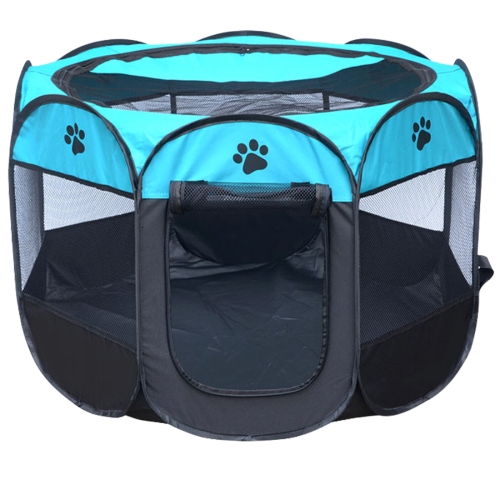 

Fashion Oxford Cloth Waterproof Dog Tent Foldable Octagonal Outdoor Pet Fence, M, Size: 91 x 91 x 58cm (Blue)