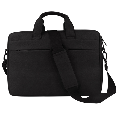 

Breathable Wear-resistant Thin and Light Fashion Shoulder Handheld Zipper Laptop Bag with Shoulder Strap, For 15.6 inch and Below Macbook, Samsung, Lenovo, Sony, DELL Alienware, CHUWI, ASUS, HP (Black)