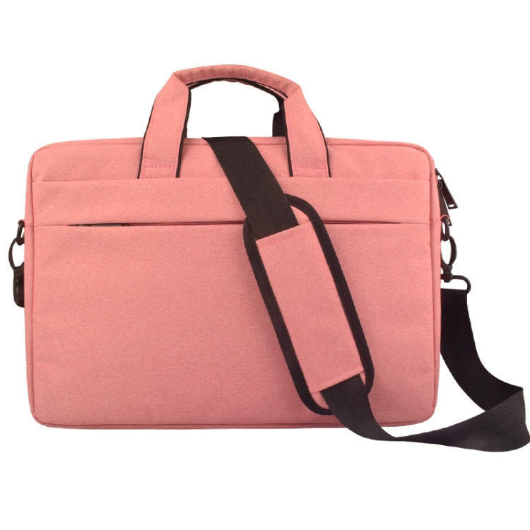 

Breathable Wear-resistant Thin and Light Fashion Shoulder Handheld Zipper Laptop Bag with Shoulder Strap, For 15.6 inch and Below Macbook, Samsung, Lenovo, Sony, DELL Alienware, CHUWI, ASUS, HP (Pink)