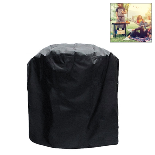 

Outdoor Anti-UV Waterproof Dust-proof 210D Oxford Cloth BBQ Circle Protective Bag Charcoal Barbeque Grill Cover, Size: 58x77cm(Black)