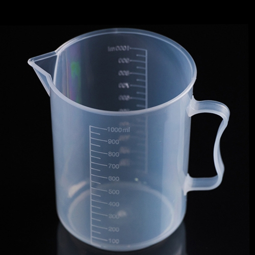 

1000ml PP Plastic Flask Digital Measuring Cup Cylinder Scale Measure Glass Lab Laboratory Tools(Transparent)