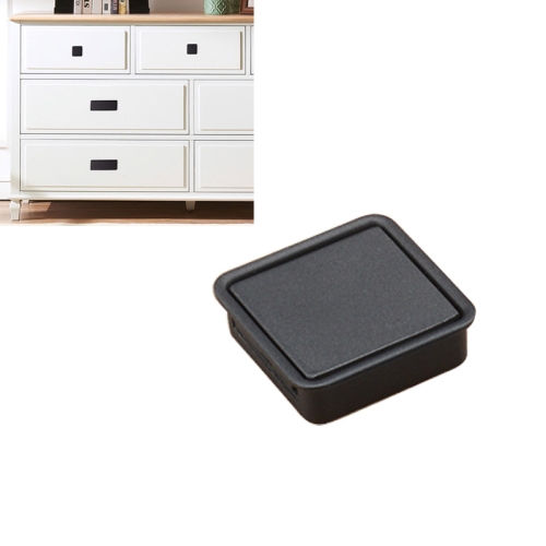 

Simple Wardrobe Slotted Scrub Handle Concealed Recessed Drawer Invisible Handle, Single Hole (Black)