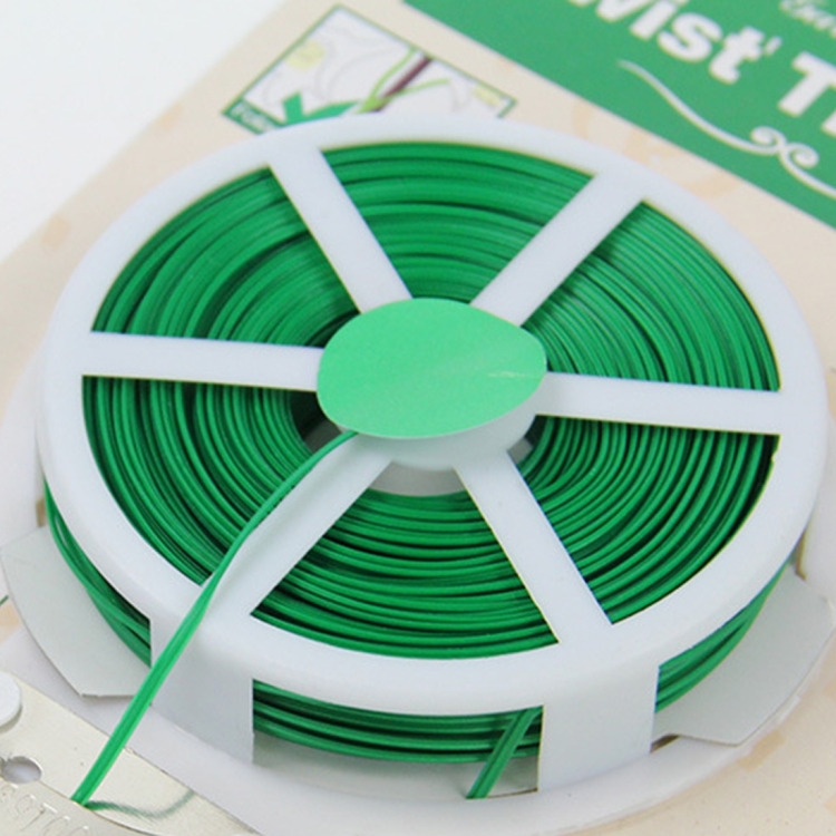 

50m Gardening Accessories Tool Package Plastic Flower Wood Tie Line Twist Tie Reel Plant Tie-Line Spool with a Cutter