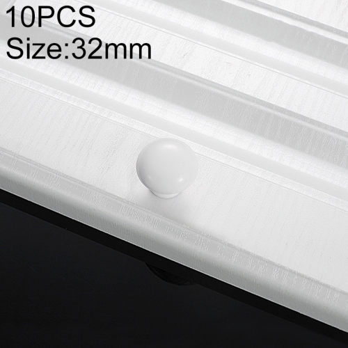 

10 PCS 5077 Small Single Hole Ceramic Cabinet Handle (White)