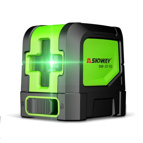 

SNDWAY SW-311G Laser Level Covering Walls and Floors 2 Line Green Beam IP54 Water / Dust proof (Green)