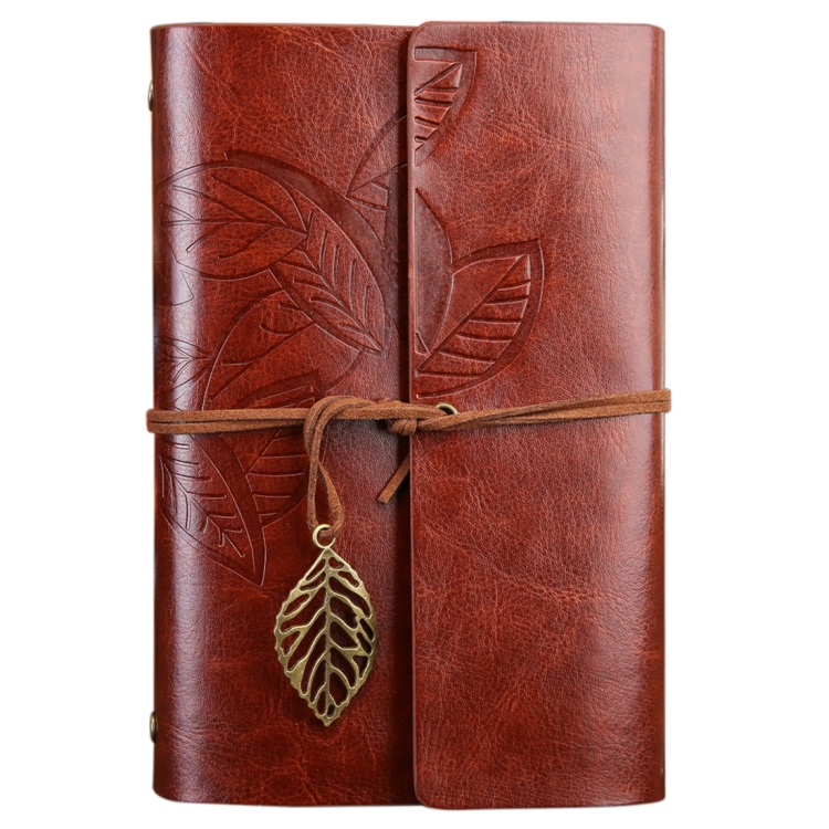 

Creative Retro Autumn Leaves Pattern Loose-leaf Travel Diary Notebook, Size: S (Brown)