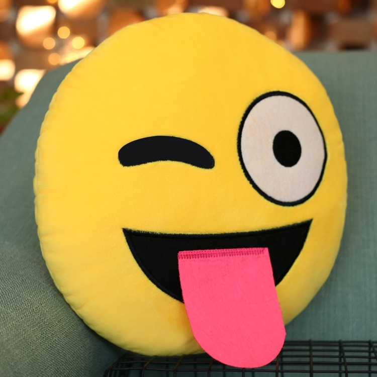 

Creative Emoji Throw Pillow Back Pillow, Size: About 28cm x 28cm