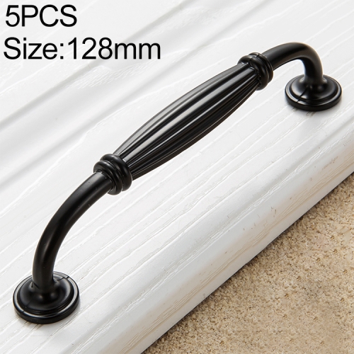 

5 PCS 6064_128 Thickened Drawer Cabinet Handle (Black)