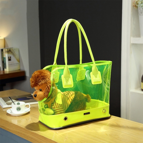 

DODOPET Outdoor Portable Fashion Transparent Cat Dog Pet Carrier Bag Handbag Shoulder Bag, Size: 36 x 20 x 30cm (Green)