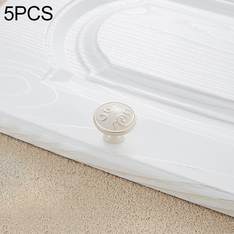 

5 PCS 6055 Single Hole Ivory Cabinet Wardrobe Handle