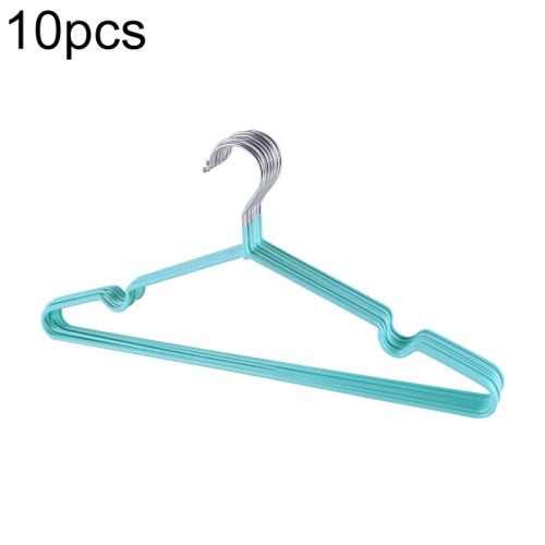 

10 PCS Household Stainless Steel PVC Coating Anti-skid Traceless Clothes Drying Rack (Mint Green)