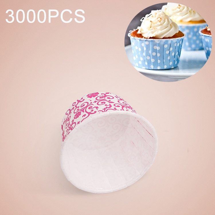 

3000 PCS Round Lamination Cake Cup Muffin Cases Chocolate Cupcake Liner Baking Cup, Size: 5 x 3.8 x 3cm