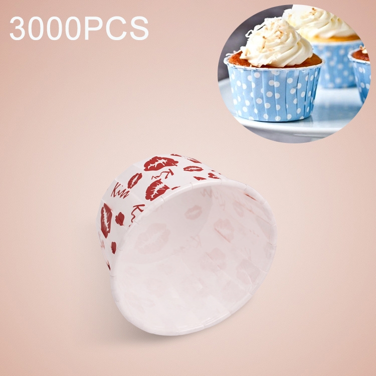 

3000 PCS Round Lamination Cake Cup Muffin Cases Chocolate Cupcake Liner Baking Cup, Size: 5 x 3.8 x 3cm